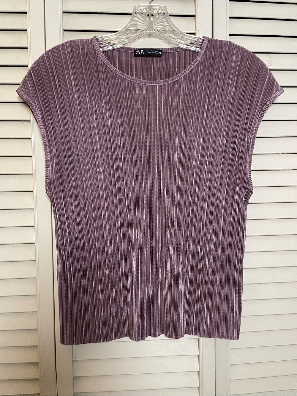 Zara Pleated Top in Dusty Mauve